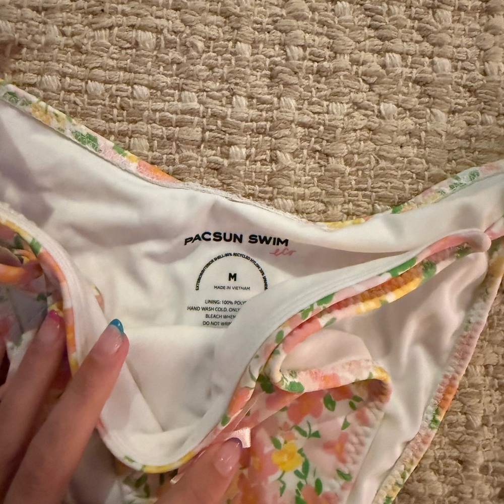 PacSun Floral Bikini Set - Pink and Orange - Picture 3 of 3